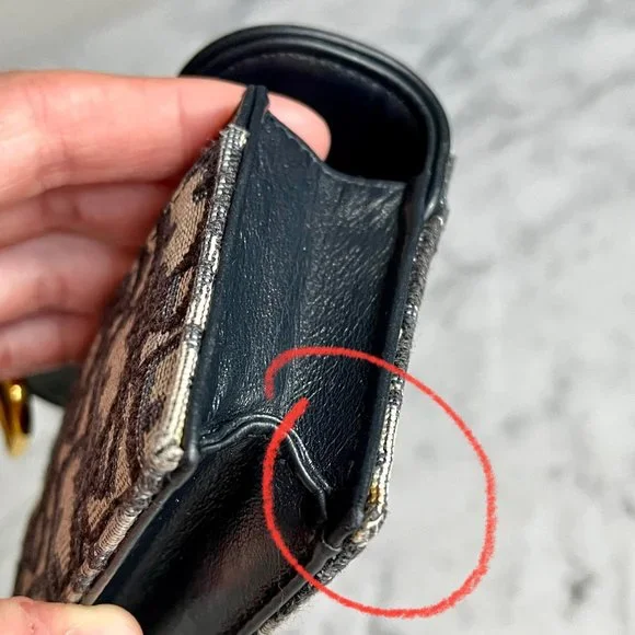 Blue Dior Oblique Jacquard Saddle Flap Card Holder *Authentic* - Picture 13 of 16